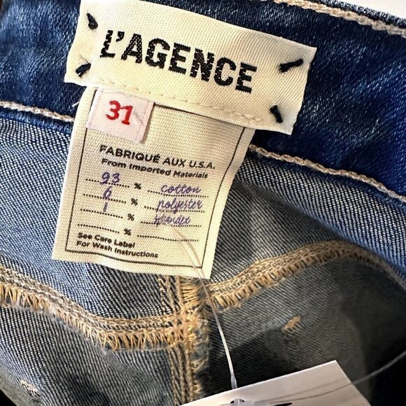 NWT L'AGENCE Margot High Rise Skinny Jean in Manchester - Size 31 - Picture 3 of 11